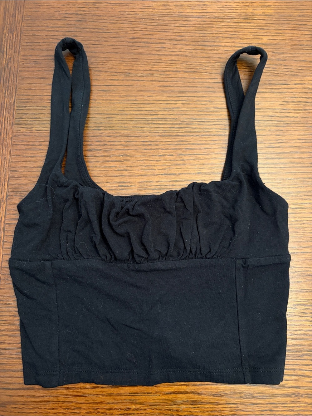 Wilfred Black Ruched Crop Camisole